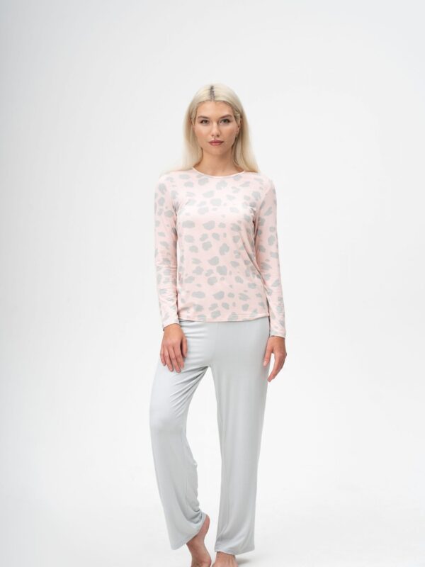 Ellusion  2 pieces long sleeves bamboo pajama set-Lumiere Collection